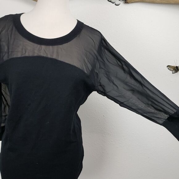 Club monaco black wool and silk sweater - Picture 8 of 8